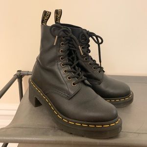 {SOLD}Dr. Martens Clemency Womens Leather Heeled Boots Size 5